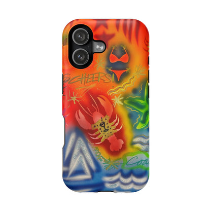 MagSafe "tipsy lobster" airbrush iPhone case