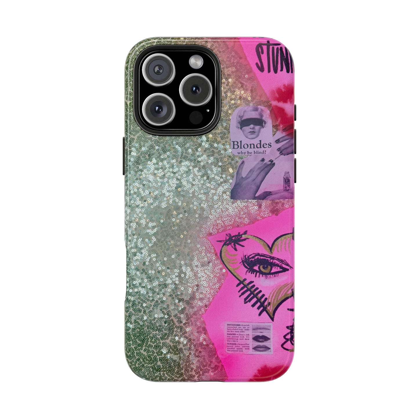"glitter gloss" airbrush iPhone case