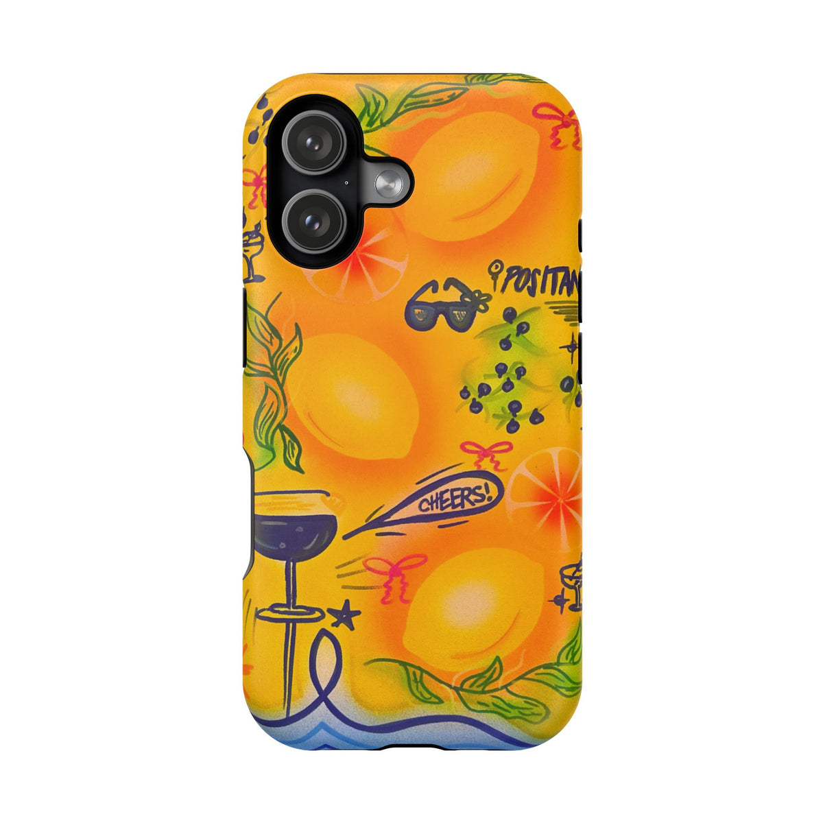 MagSafe Airbrush iPhone Hülle „citrus coastline“