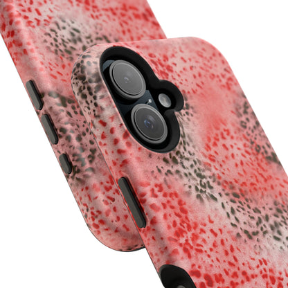 MagSafe "red cheetah" airbrush iPhone case