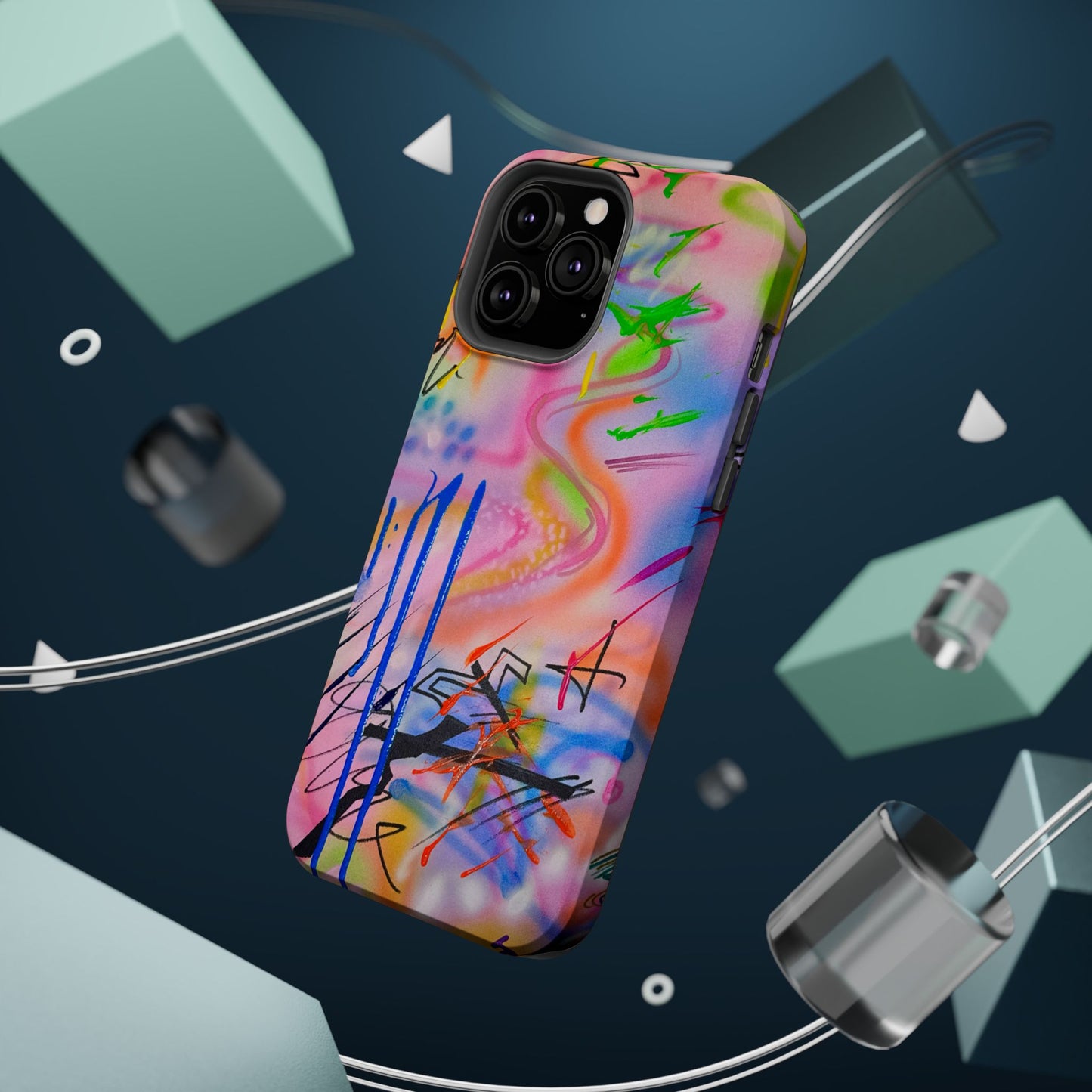 MagSafe "neon haze" airbrush iPhone case