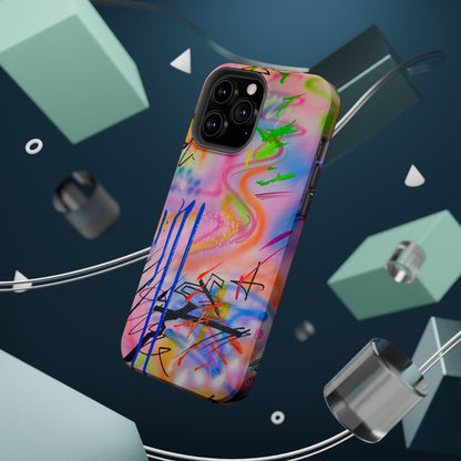 MagSafe "neon haze" airbrush iPhone case