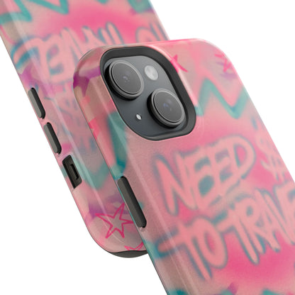MagSafe "need $$ to travel" airbrush iPhone case