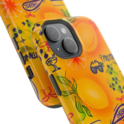 MagSafe Airbrush iPhone Hülle „citrus coastline“
