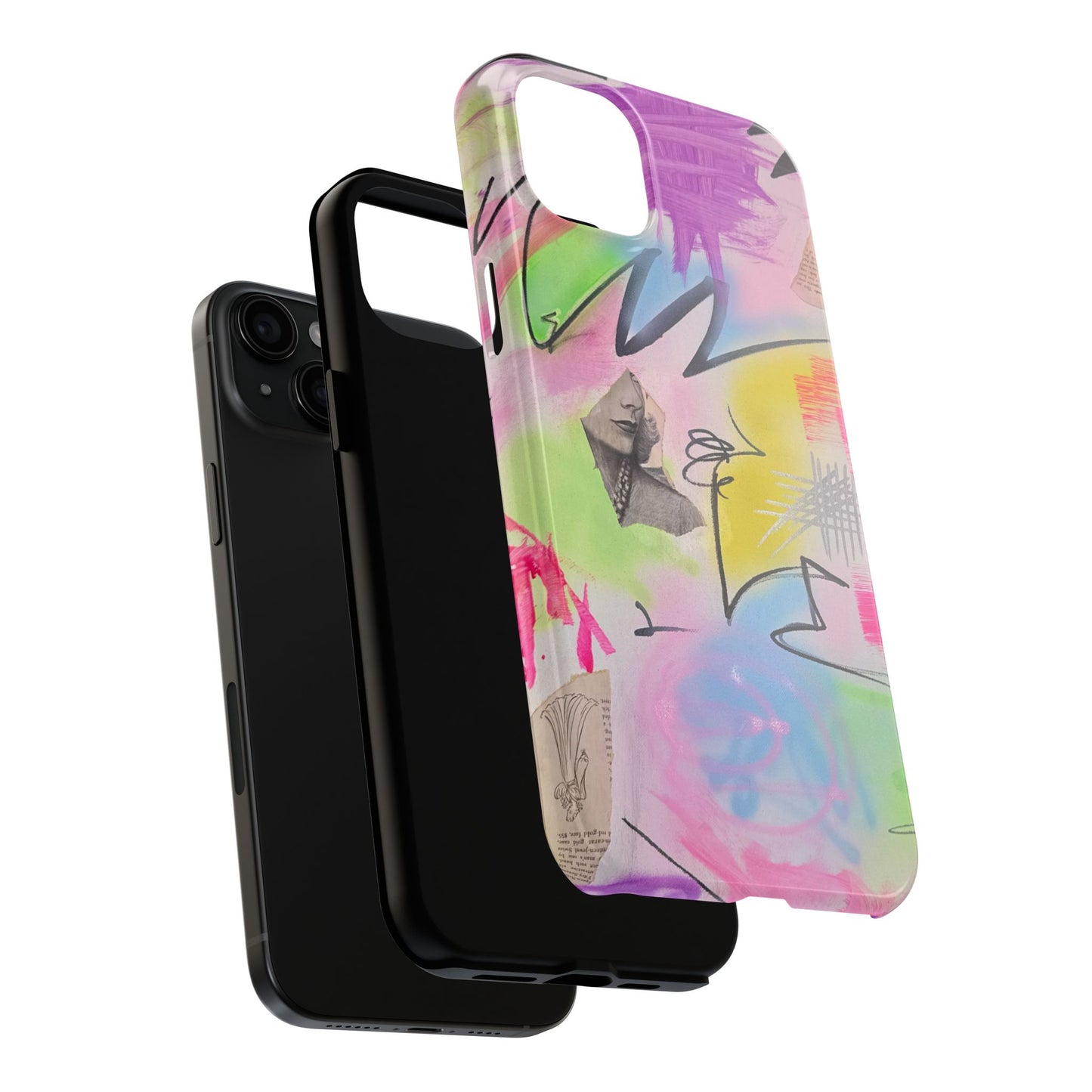 "pastel static" airbrush iPhone case