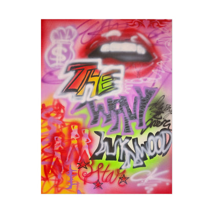 "wynwood gold" airbrush rolled print