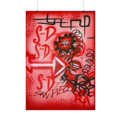 "san diego" airbrush rolled print