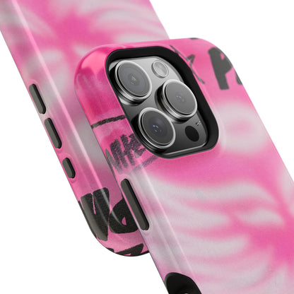 MagSafe "pinke Engelsflügel" Airbrush iPhone Hülle