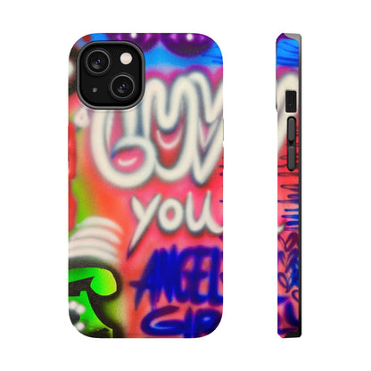 MagSafe "luv u angel girl" Airbrush iPhone Hülle
