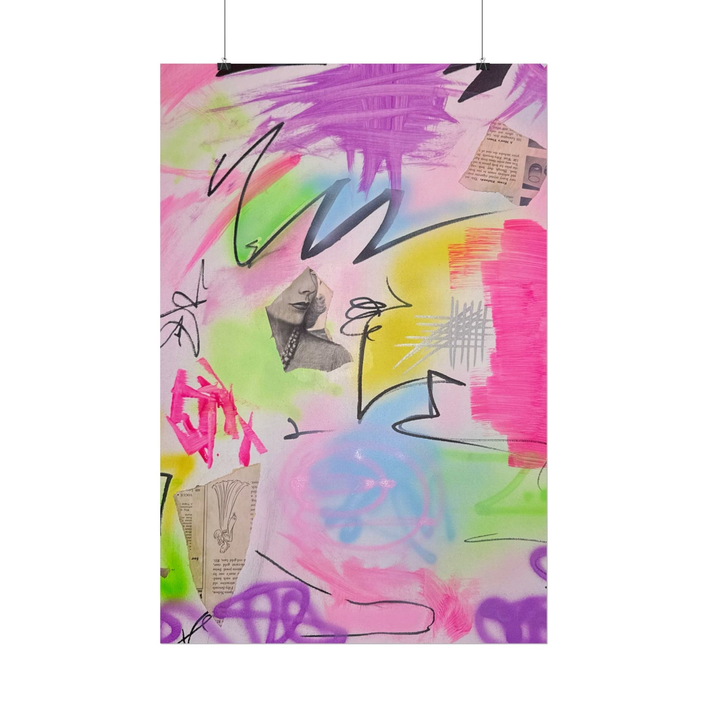 "pastel static" airbrush rolled print