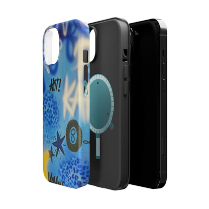 MagSafe "brilliant blues" airbrush iPhone case