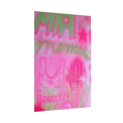 "miami matcha" airbrush rolled print