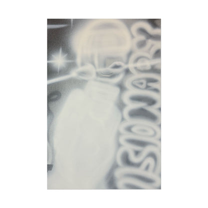 "visionary" airbrush rolled print
