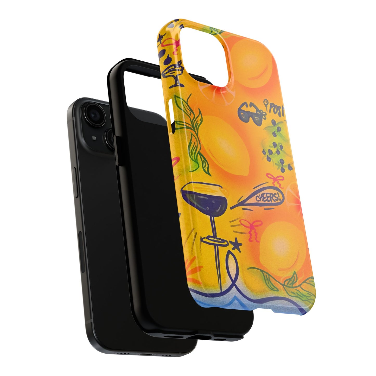 "citrus coastline" airbrush iPhone case