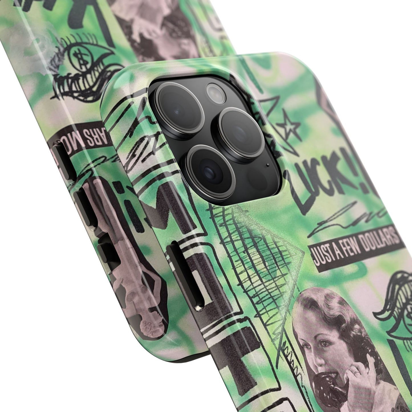 "lust over luck" airbrush iPhone case
