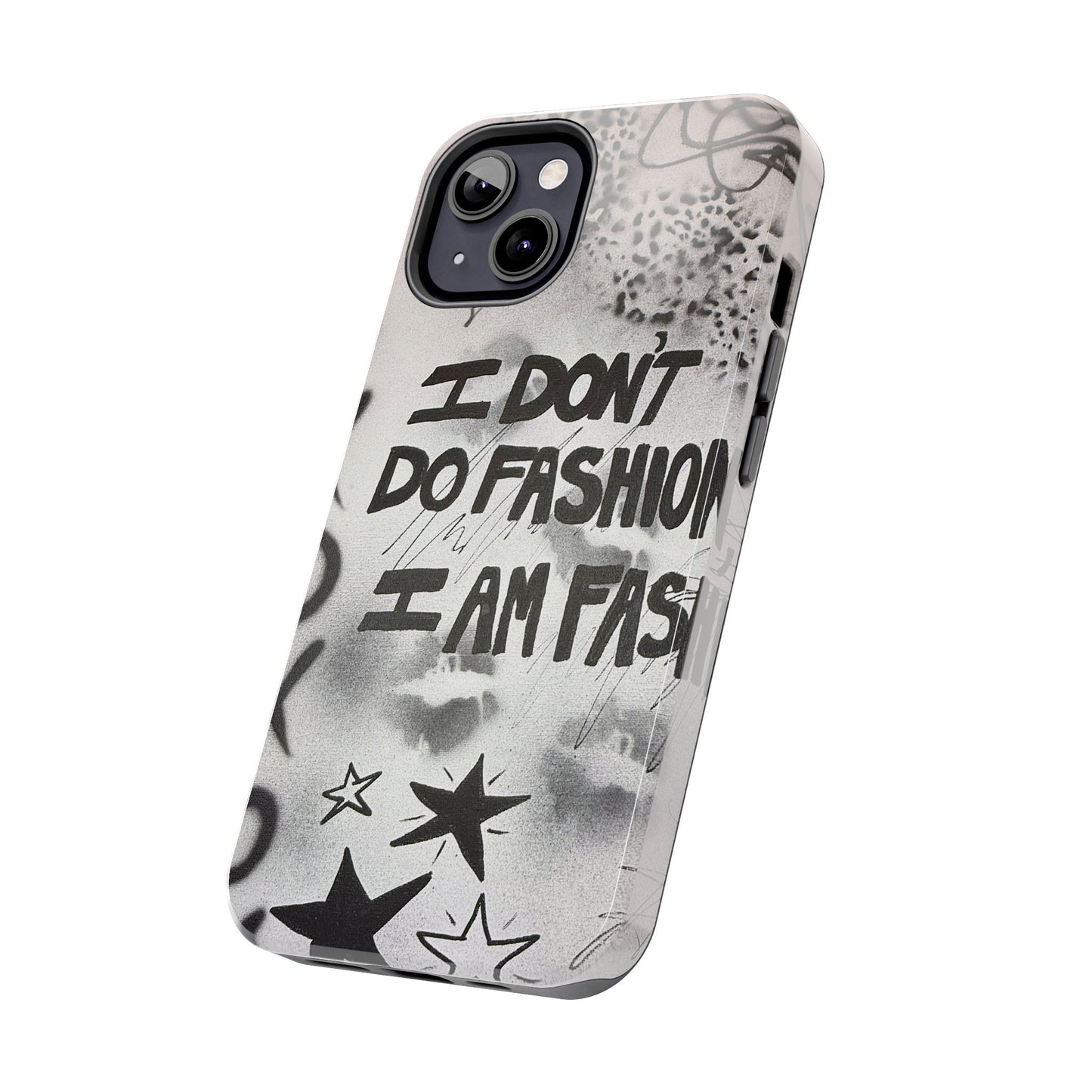"i am fashion" airbrush iPhone case