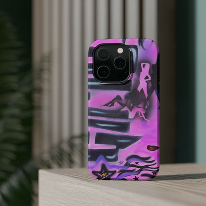 MagSafe "neon nights" airbrush iPhone case