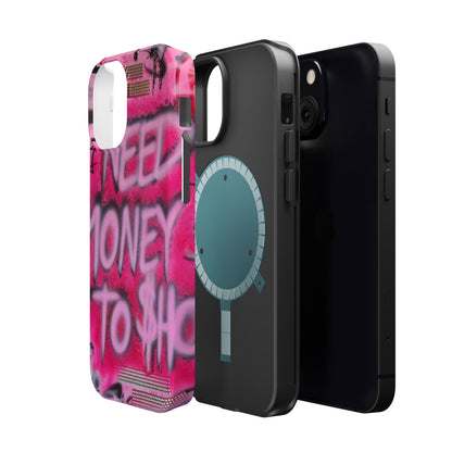 MagSafe "need $$ to shop" airbrush iPhone case