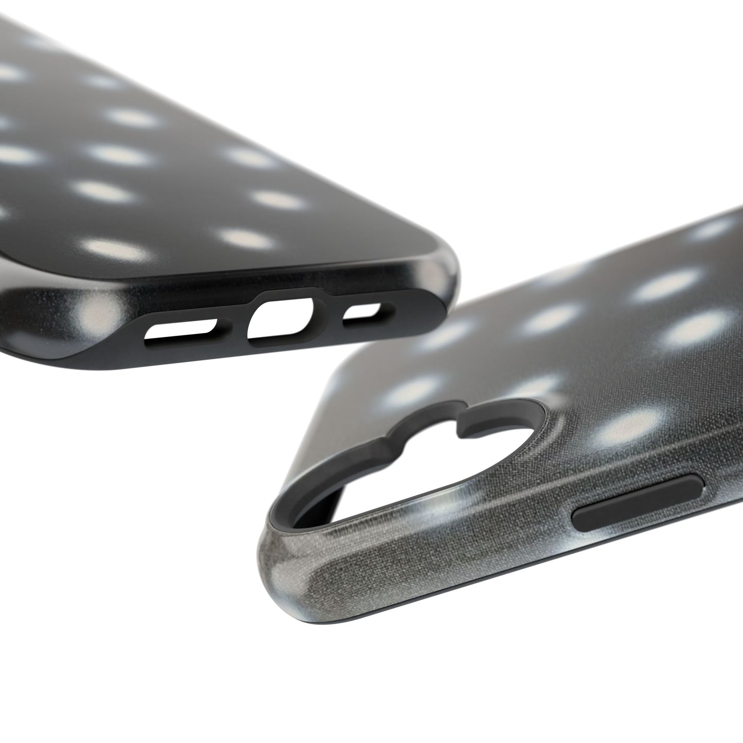 MagSafe "coconut noir polka dot" airbrush iPhone case