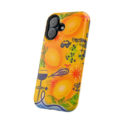 MagSafe Airbrush iPhone Hülle „citrus coastline“