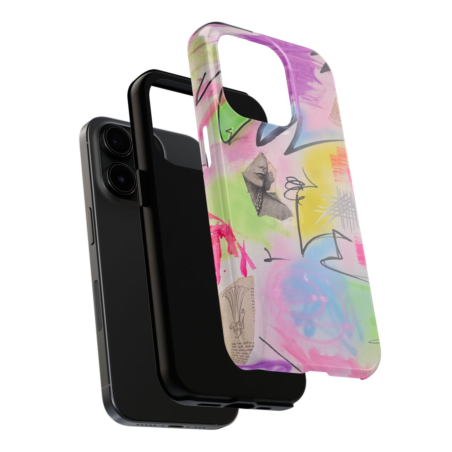 "pastel static" airbrush iPhone case