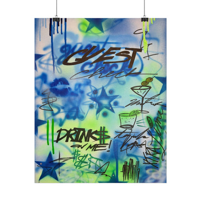 "guest check" airbrush rolled print