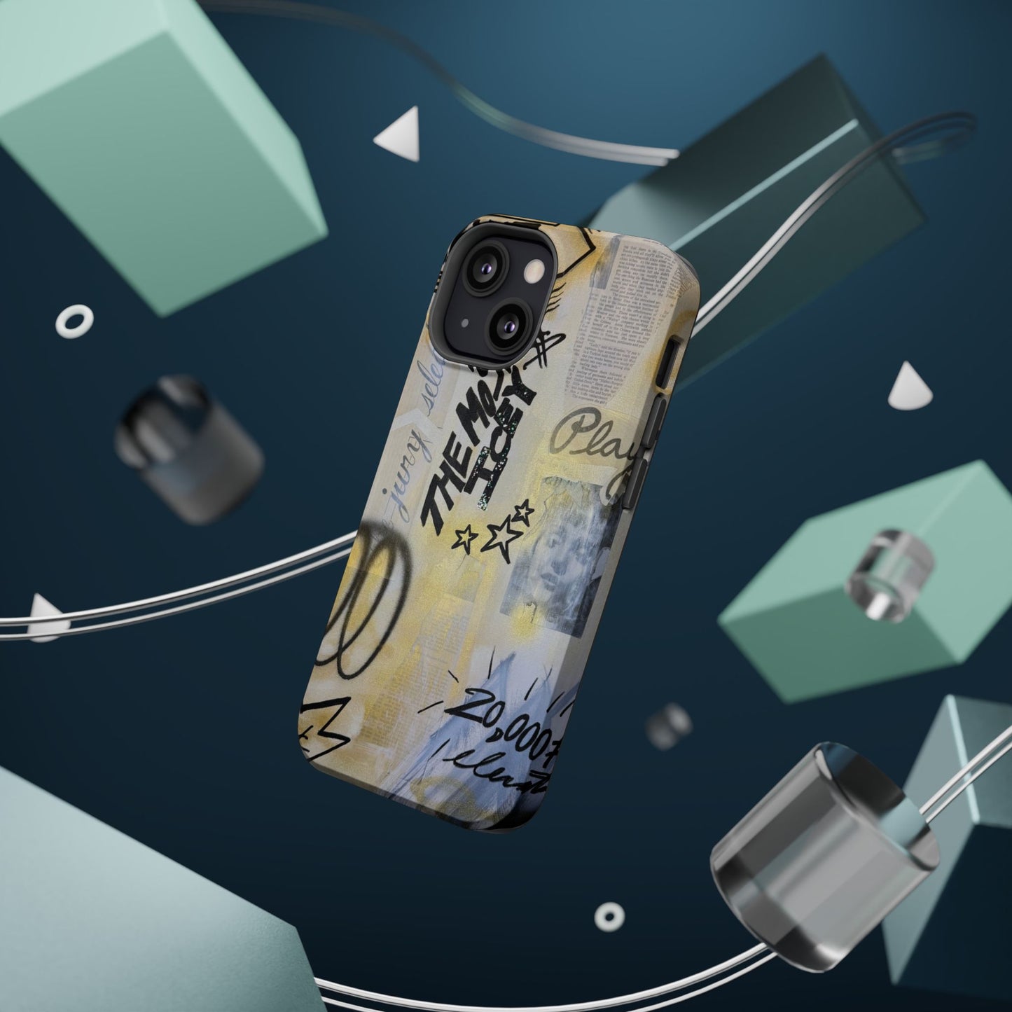 MagSafe "golden glacier" airbrush iPhone case