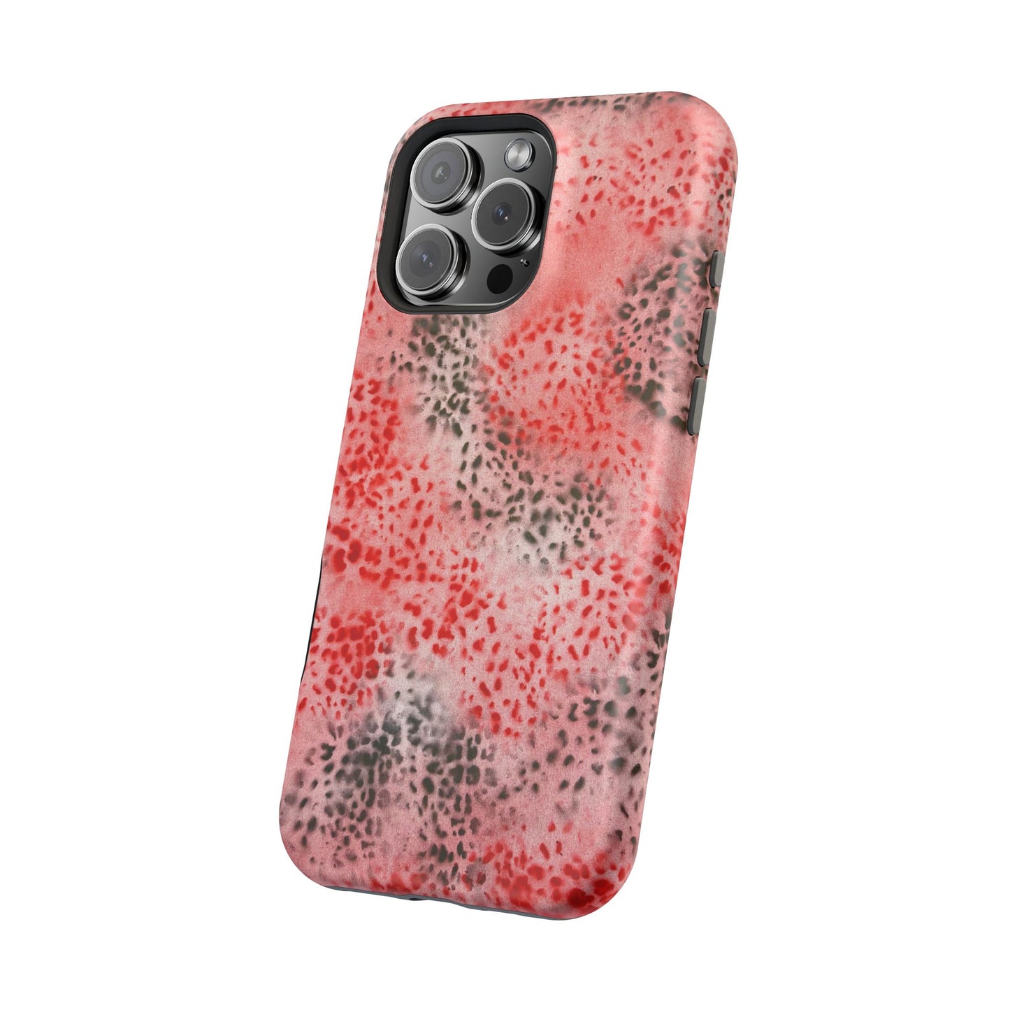 MagSafe "red cheetah" airbrush iPhone case