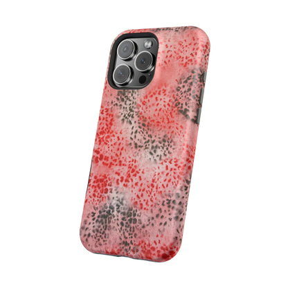 MagSafe "red cheetah" airbrush iPhone case