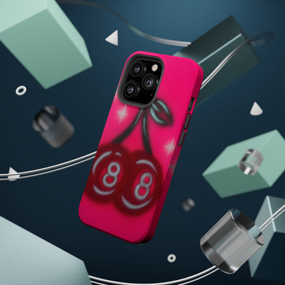 MagSafe "cherry 8ball" airbrush iPhone case