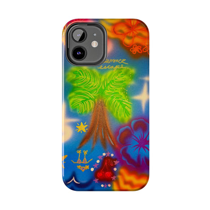 "neon blue palms" airbrush iPhone case