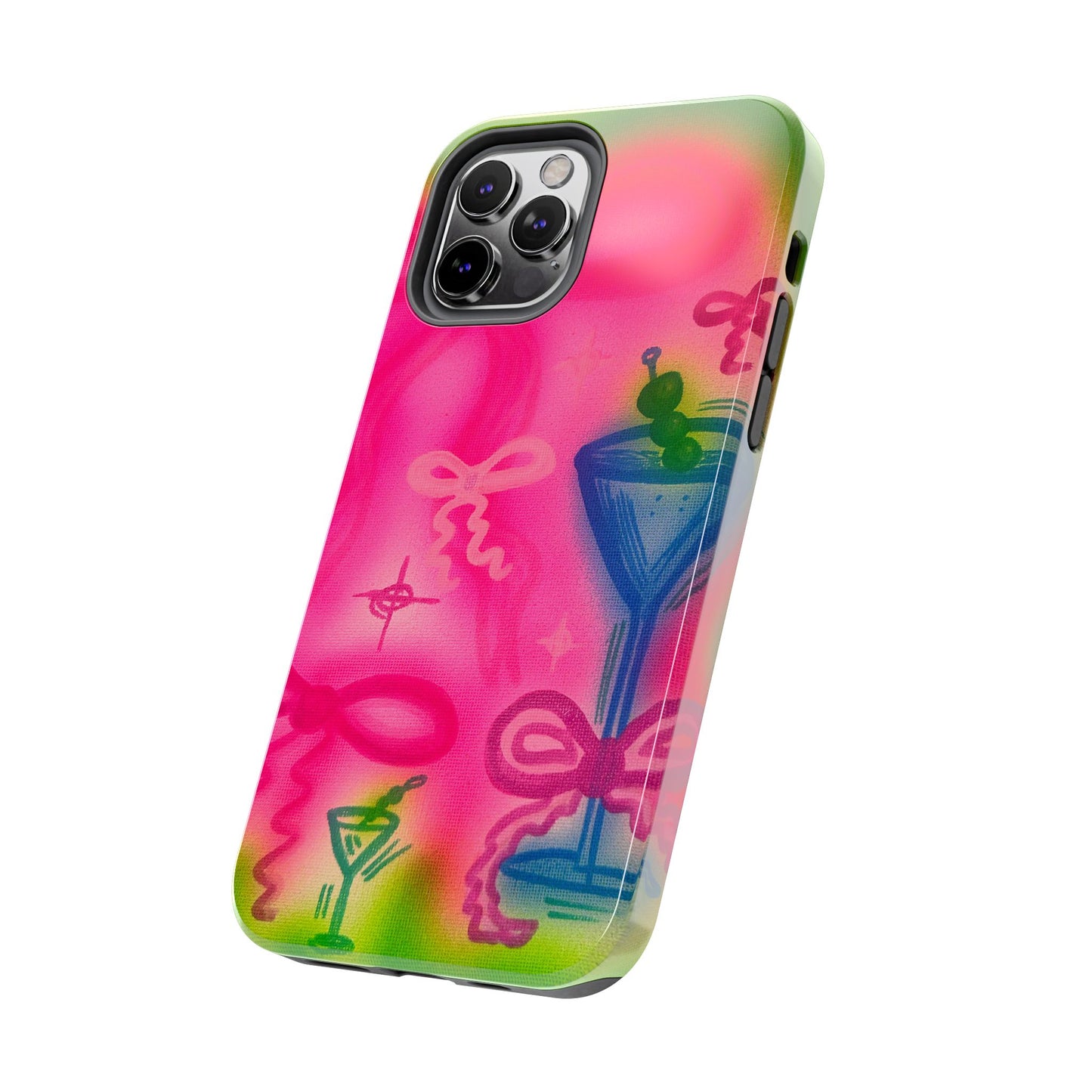 "bow martini" airbrush iPhone case