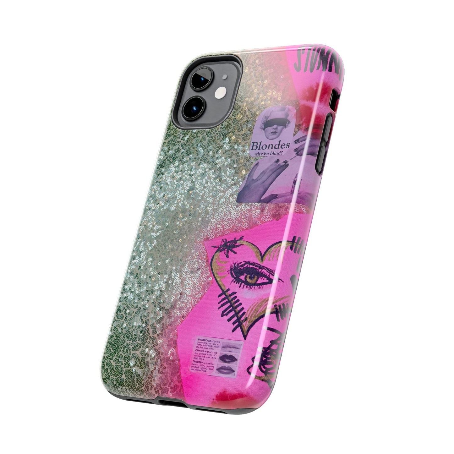 "glitter gloss" airbrush iPhone case