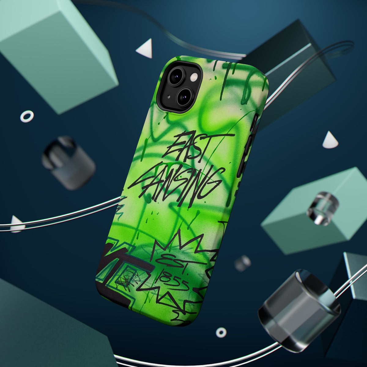 MagSafe "east lansing, mi" airbrush iPhone case