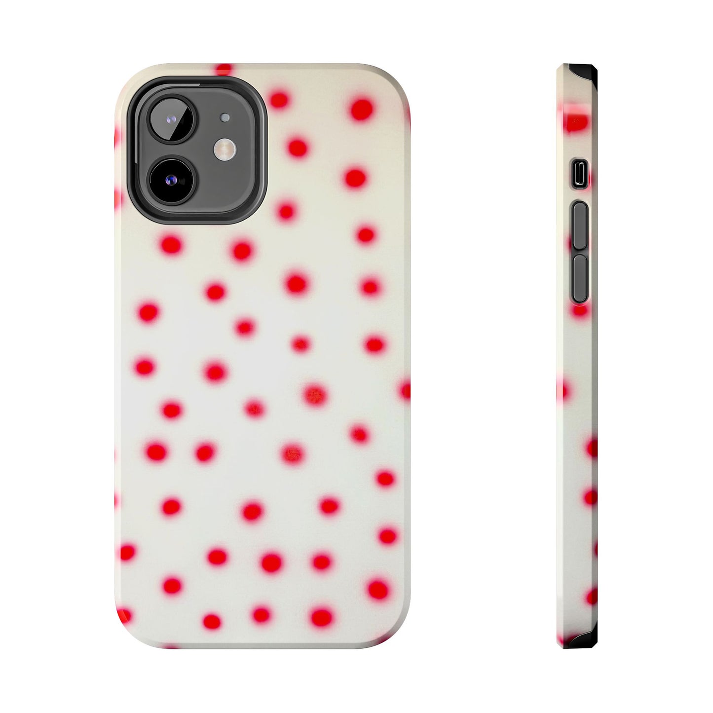 "vanilla cherry polka dot" airbrush iPhone case