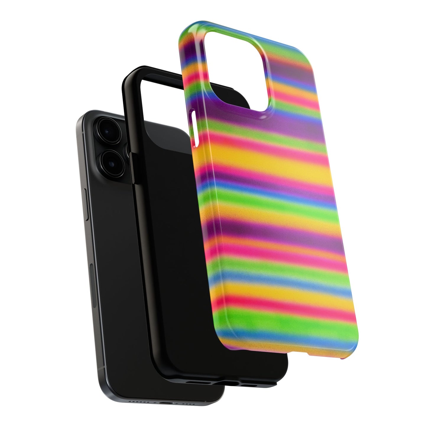 "colorful stripes" airbrush iPhone case