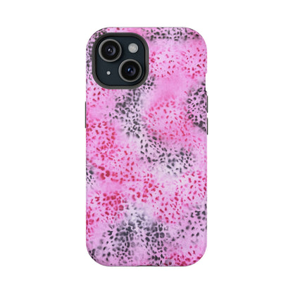 MagSafe "pink cheetah" airbrush iPhone case