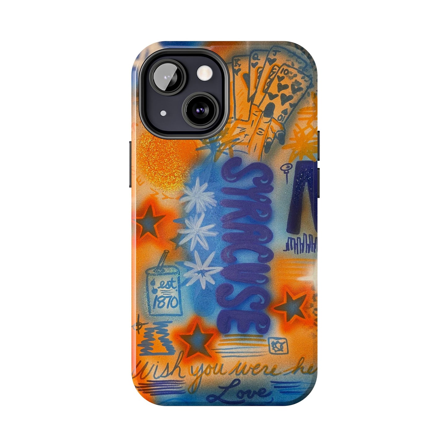 "syracuse" airbrush iPhone case