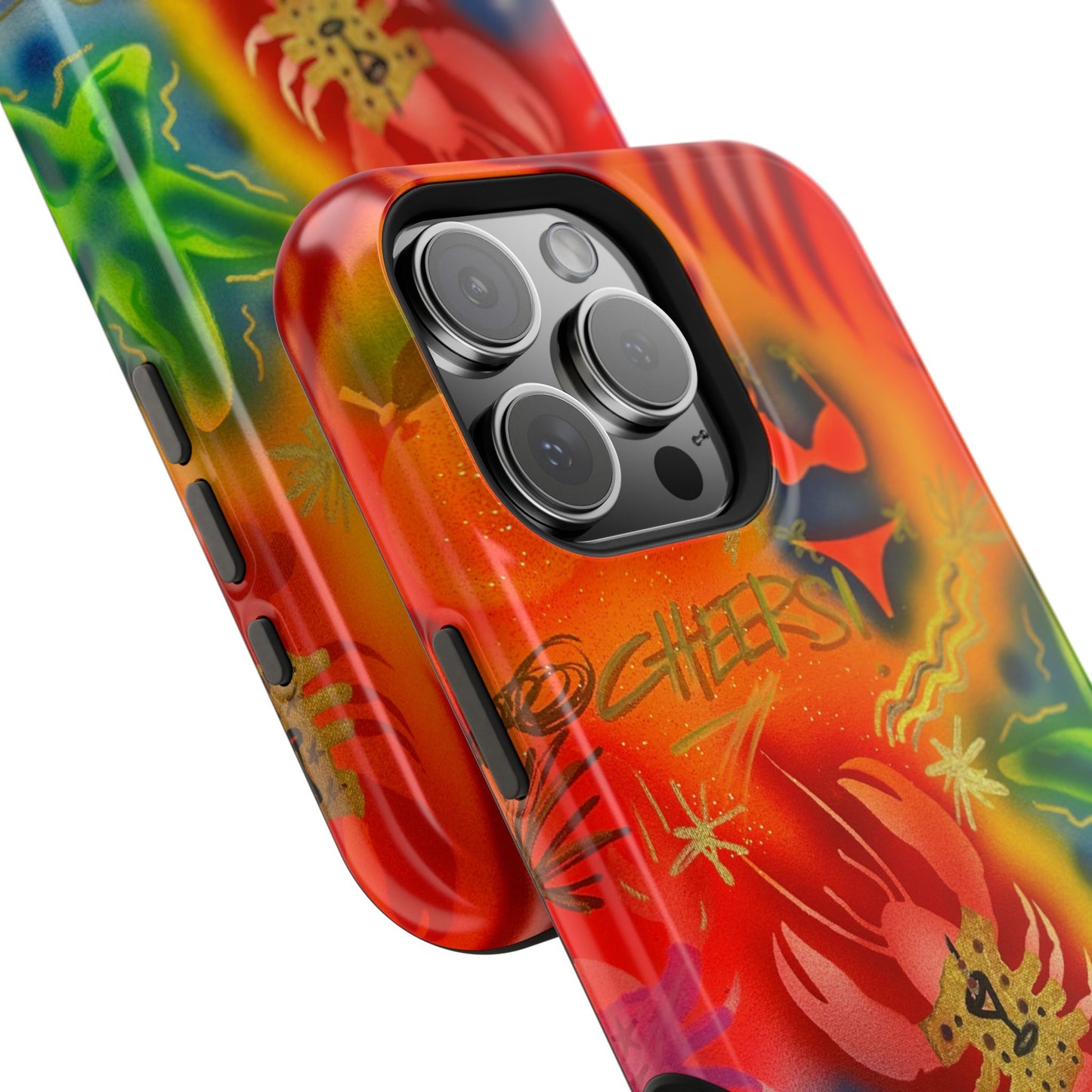 MagSafe "tipsy lobster" airbrush iPhone case