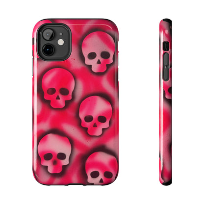 "pink skully" airbrush iPhone case