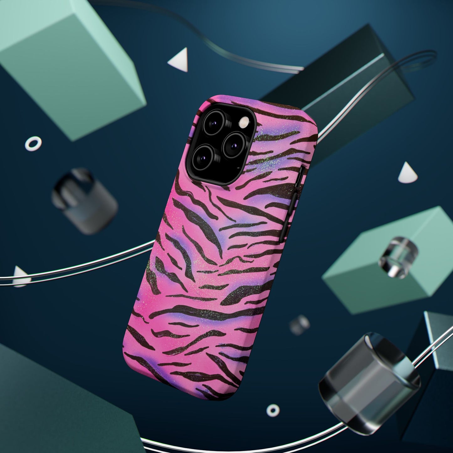 MagSafe "glitter zebra" airbrush iPhone case