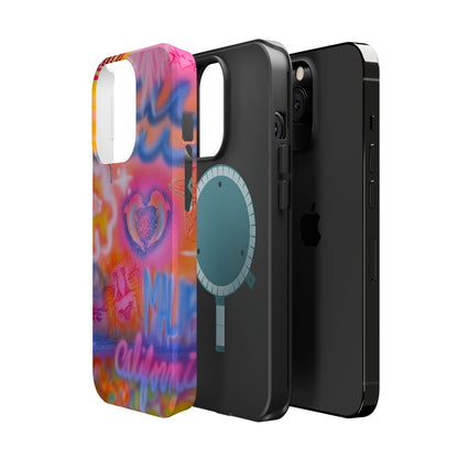 "mornings in malibu" MagSafe airbrush iPhone case