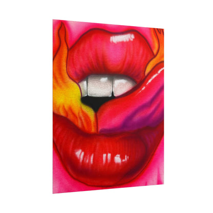 "flaming lips pt. 2" airbrush rolled print
