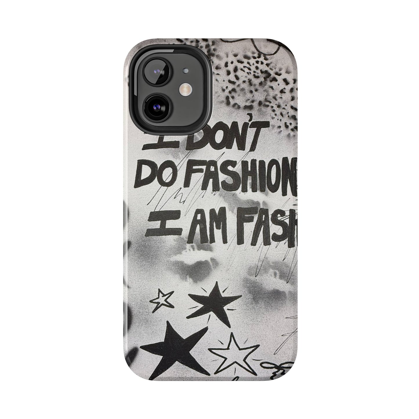 "i am fashion" airbrush iPhone case