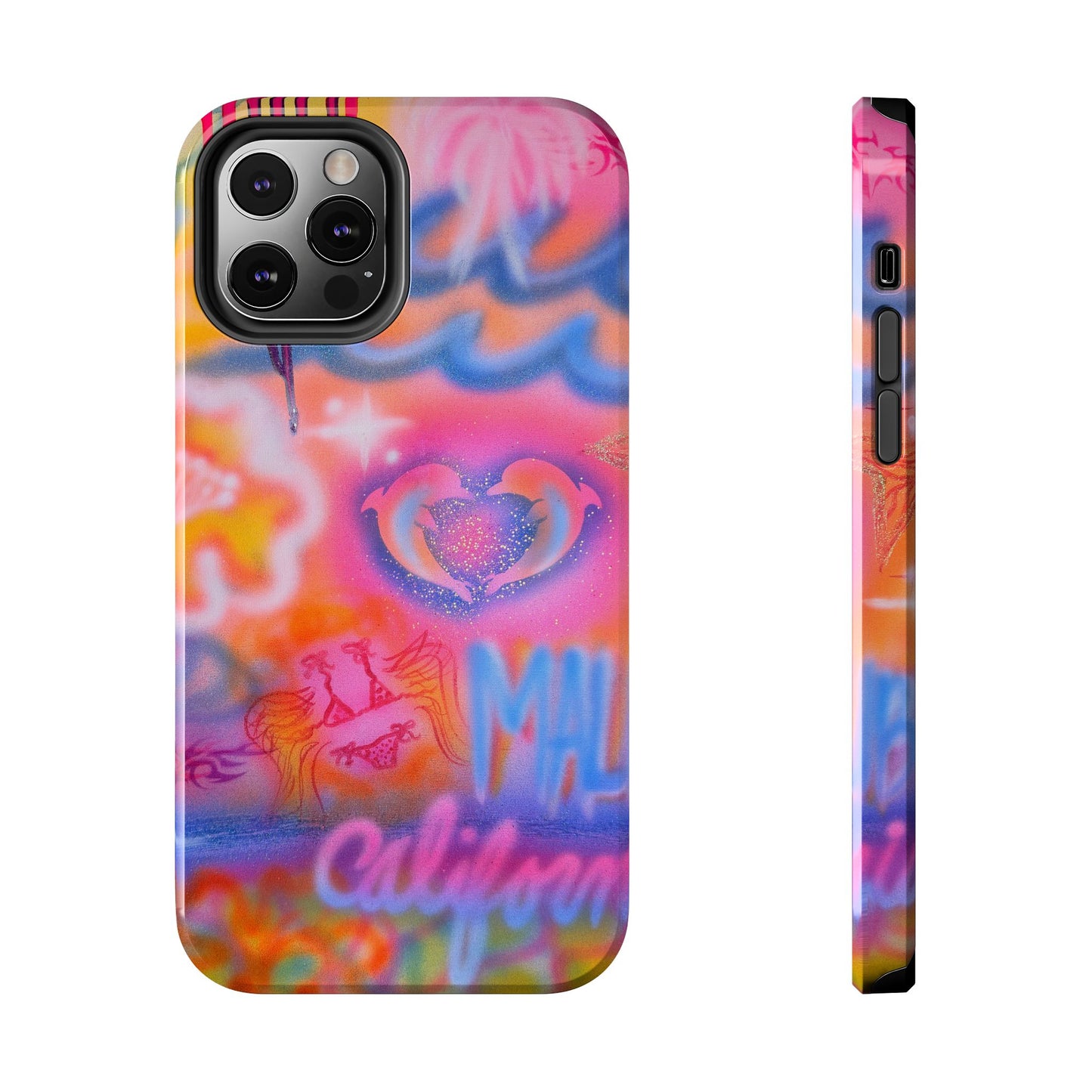 "mornings in malibu" airbrush iPhone case