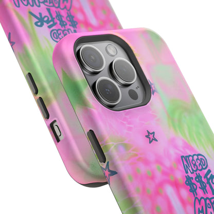 MagSafe "need $$ for matcha" airbrush iPhone case