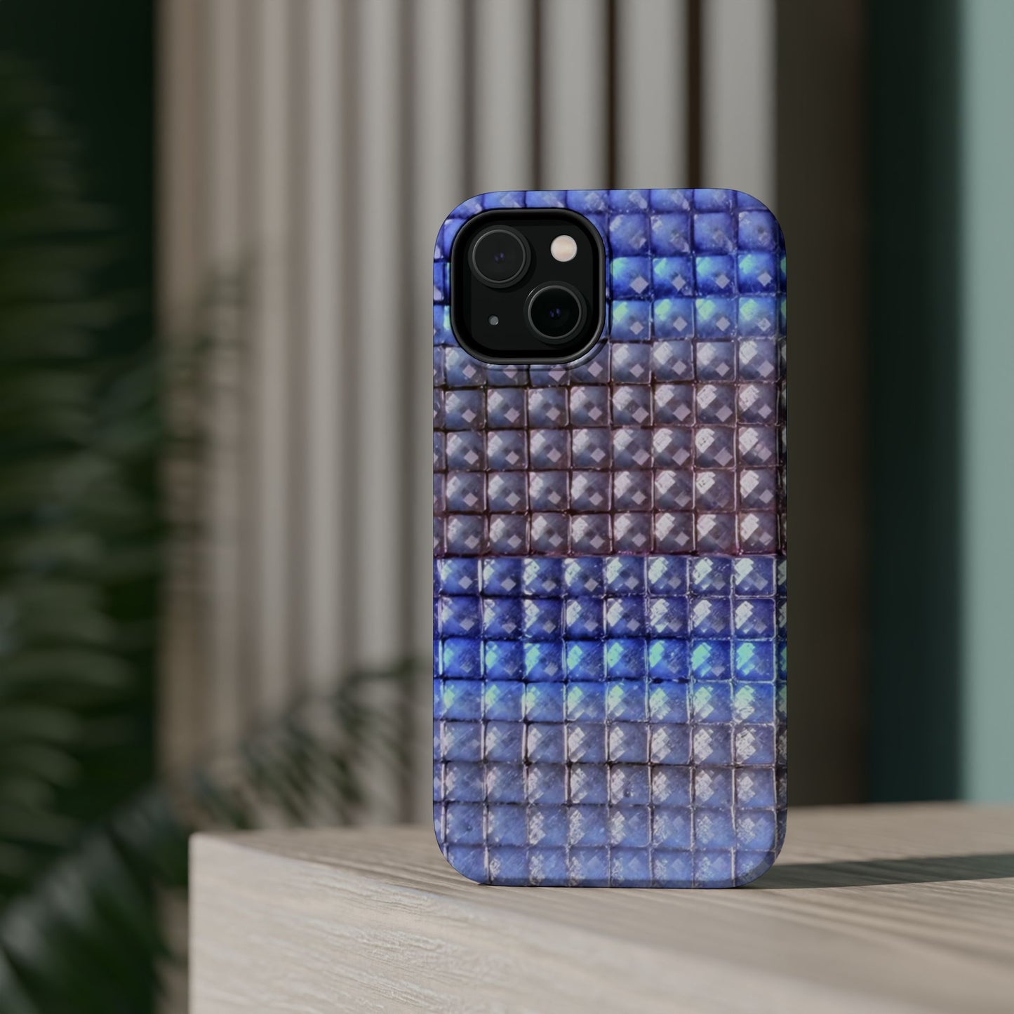 MagSafe "blue studs" airbrush iPhone case