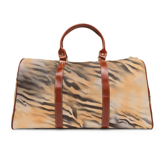 "neutral tiger" airbrush waterproof travel bag