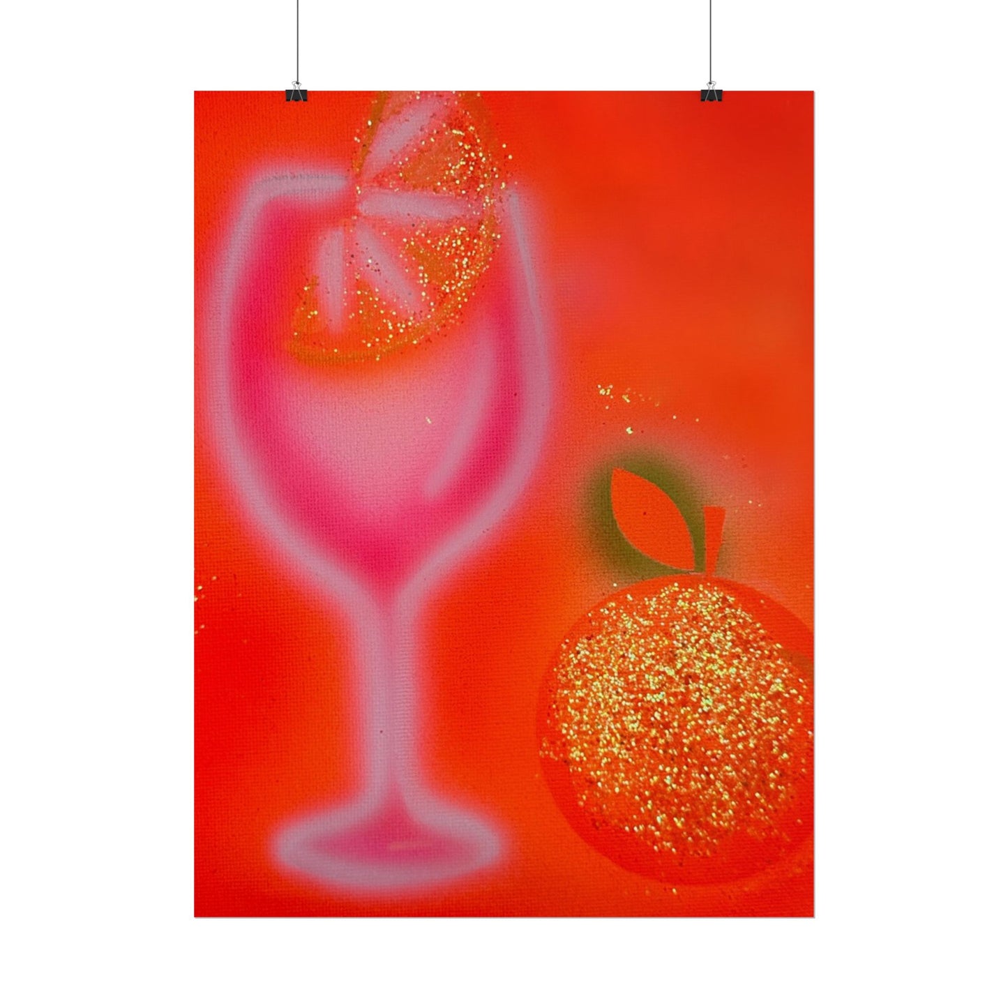 "aperol spritz" airbrush rolled print