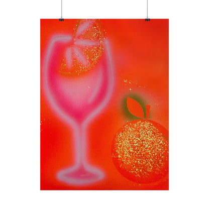 "aperol spritz" airbrush rolled print